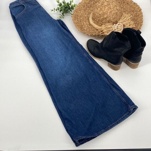 Anthropologie | Pilcro Flare Button Front High -Rise Wide Leg Flare Jeans The Up - Picture 2 of 16